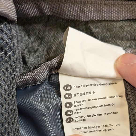 WATERFLY Crossbody Sling Backpack Gray - Picture 7 of 10